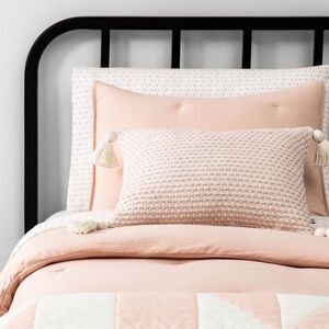 ✨3xHP✨Throw Pillow Pink / Sour Cream with Tassel✨